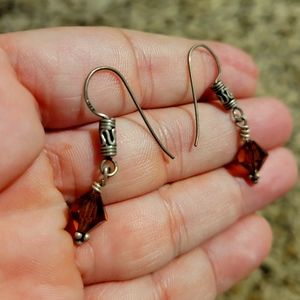 Brown dangle earrings